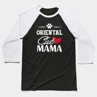 Oriental Cat Mama Baseball T-Shirt